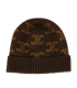 Celine Triomphe Beanie, &pound;190, Accessories, Brown, Cashmere, Front view